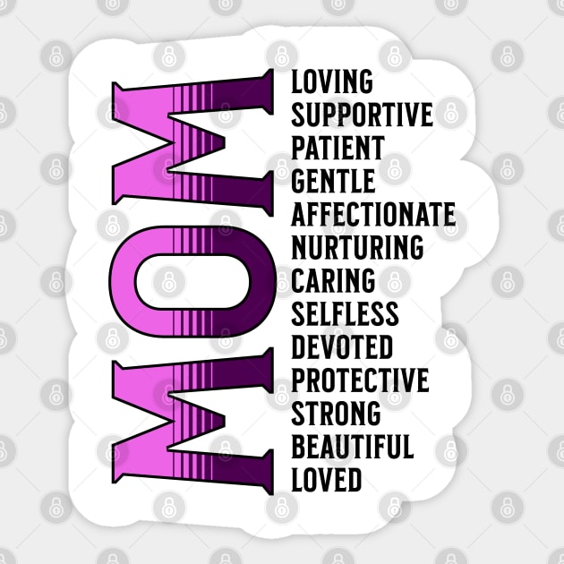 Mother's Day, Loved Mom Sticker by UrbanLifeApparel